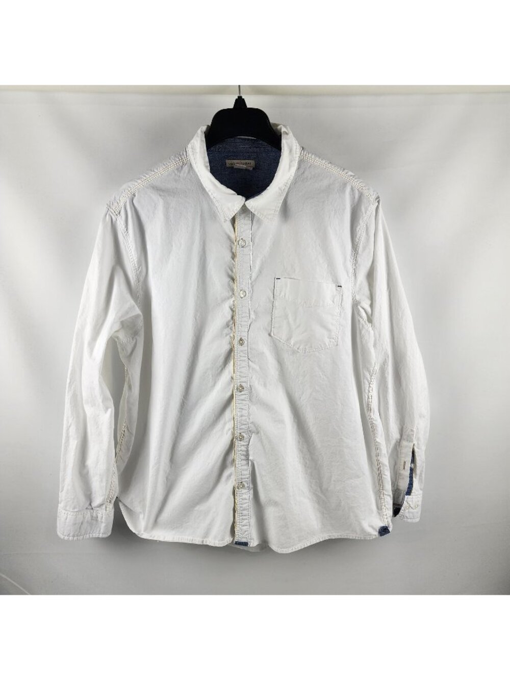 Carbon 2 Cobalt Shirt Mens XL White L/S Button Up Chest Pocket